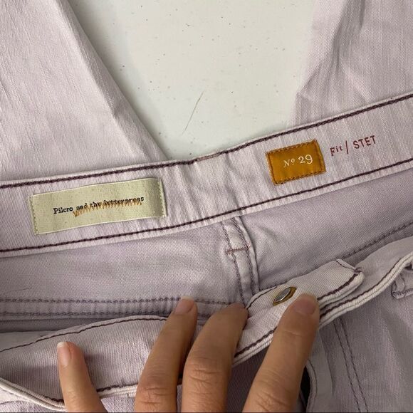 ANTHRO | Pilcro & the Letterpress, stet Fit ankle cropped Jeans lt. purple sz 29 - Picture 5 of 10
